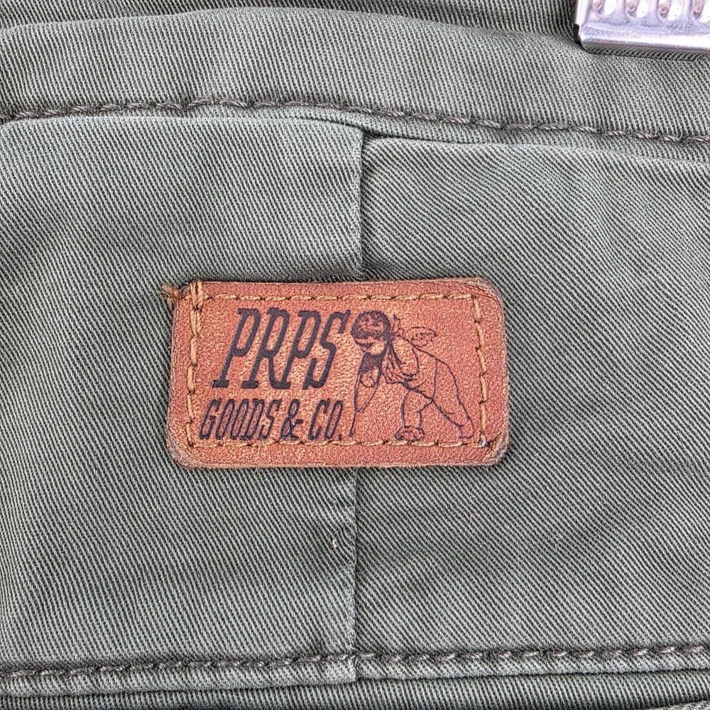 New‎ PRPS Men's Savoy Bowman Slim Fit Chino Cargo Pants Size 30 Green E87P507K